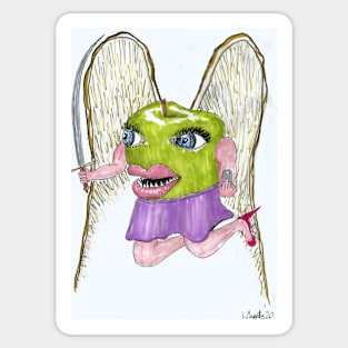 Apple Angel Sticker